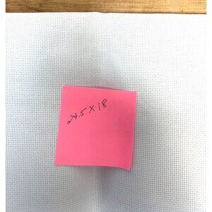 White Aida Cross Stitch Fabric 24.5" X 18"  14 Count